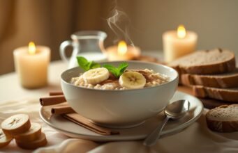 🥗 Cenar Saludable para Dormir Mejor: El Poder Reparador de una Cena Casera con Avena, Plátano y Canela
